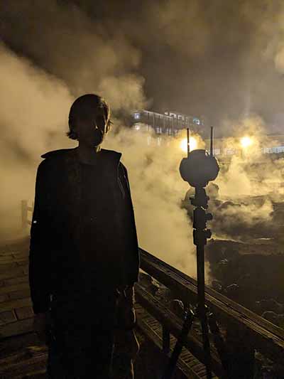 Ian on location at Unzen, Japan