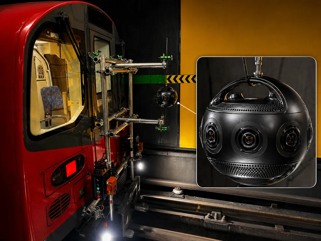 London Underground 360° shoot rig with Insta360 Titan
