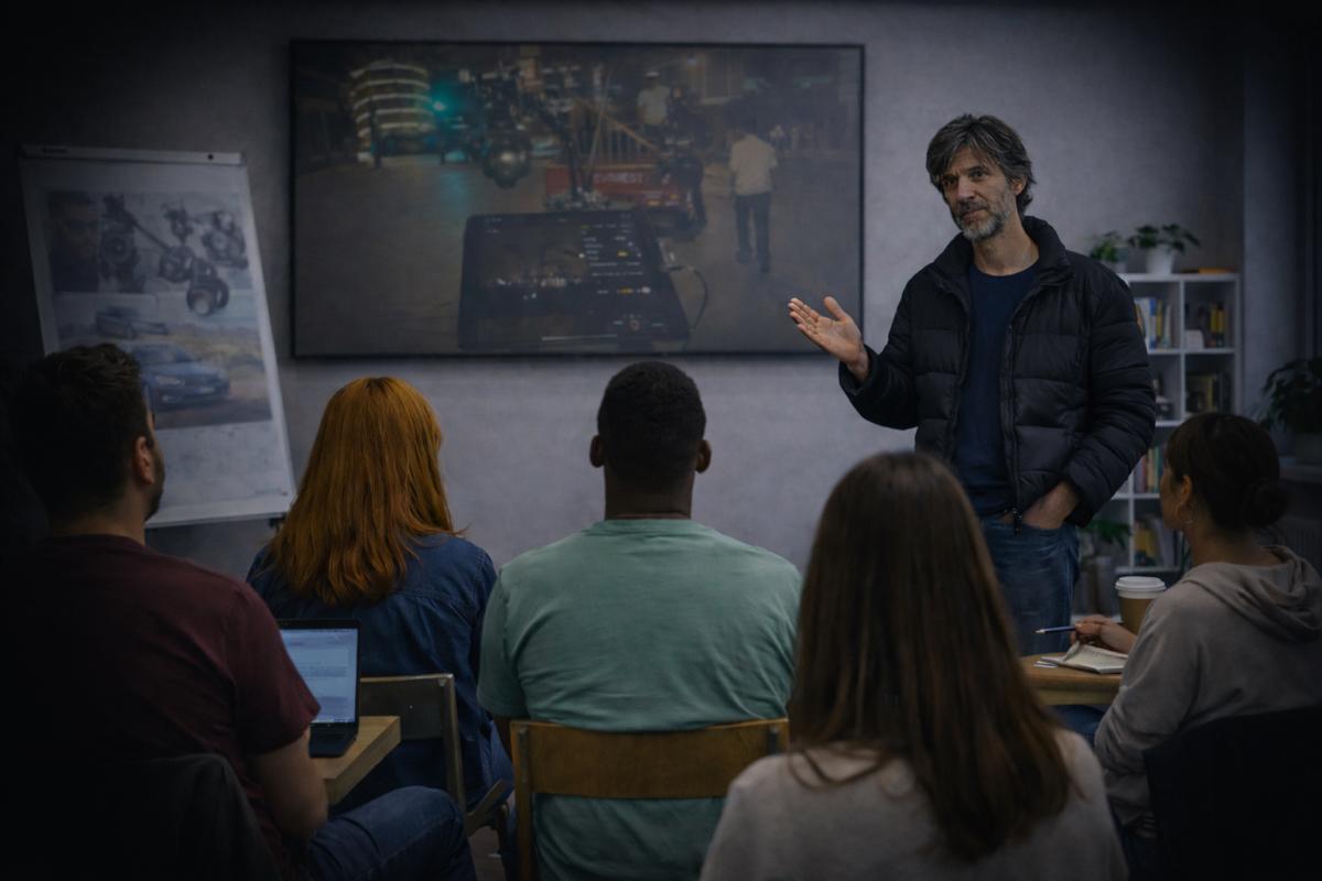 Ian leading a 360 video production workshop