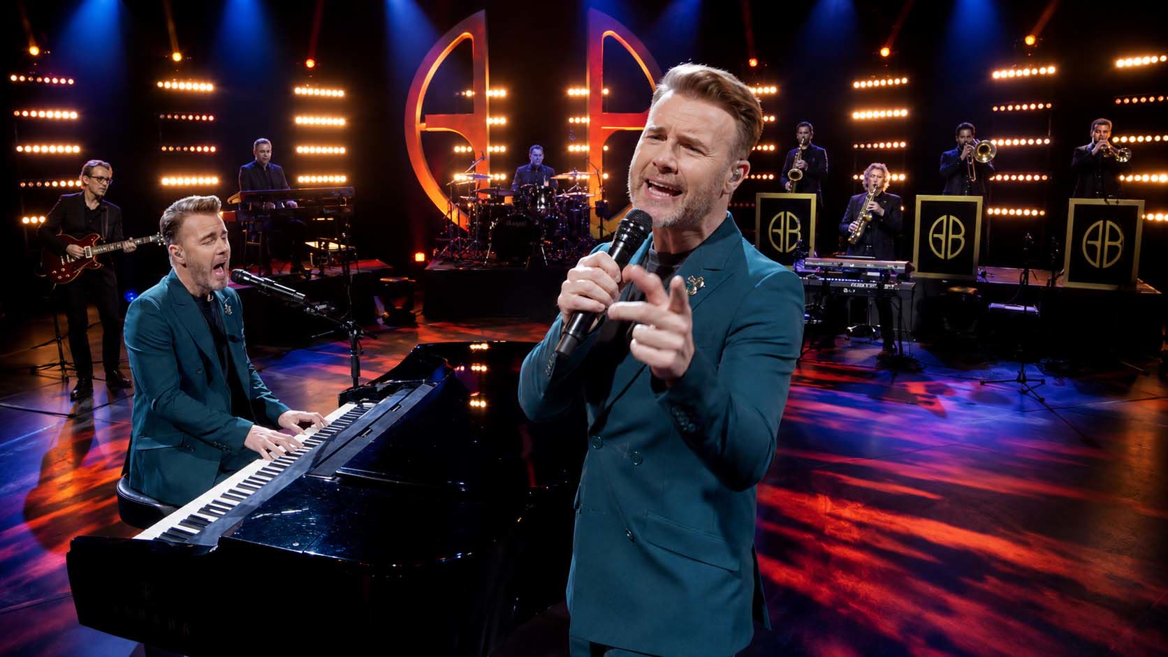 Gary Barlow VR studio performance — click to play in 360°